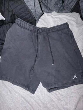 Jordan Black Athletic Lounge Shorts with Embroidered Jumpman